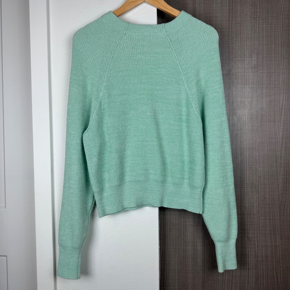 Free People Mint Too Good‎ Mock Neck Pullover Sweater Opaline - Picture 9 of 14